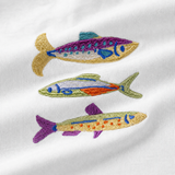 T-shirt oversize pour enfant blanc Fish Stack