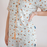 Mujer con el conjunto de pijama de bambú «Ladies Miffy Checkered Bloom»