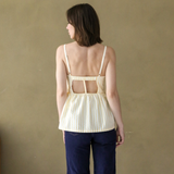 Top Peplum allattamento giallo