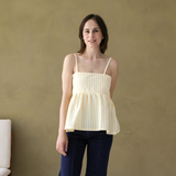 Top Peplum allattamento giallo