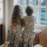 William Morris Pijama infantil azul malva