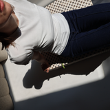 Tee met ruches voor borstvoeding Wit