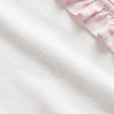 ZIPSTER™ Reinrosa Gingham-Rüschen