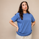 Maglietta oversize per l'allattamento Navy