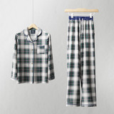 Set pigiama da uomo in tartan verde
