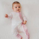 ZIPSTER™ Reinrosa Gingham-Rüschen