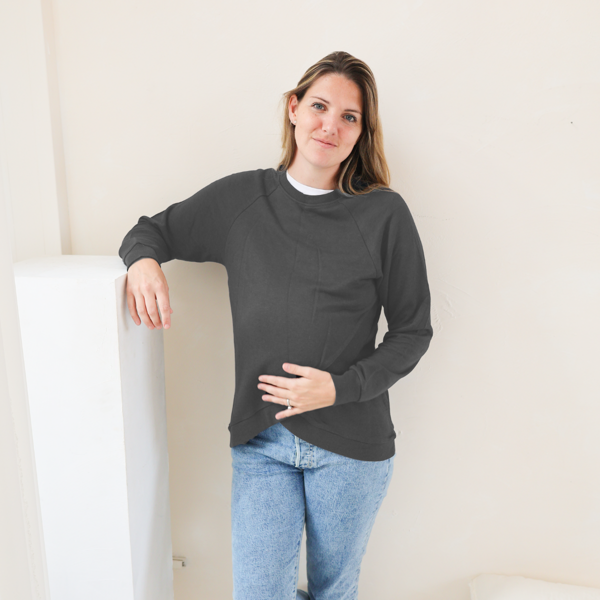 Maternity Sweatshirt - Charcoal