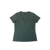 T-Shirt allaitement col V Vert forêt