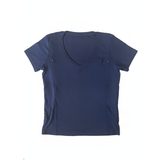 Borstvoeding T-shirt V-hals marineblauw