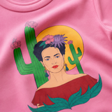 Oversized kinder-T-shirt, roze Frida