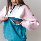 Breastfeeding Fleece Retro Teal