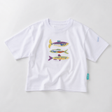 T-shirt oversize pour enfant blanc Fish Stack