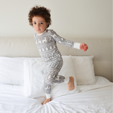 Children's PJ Set Grey Fair Isle