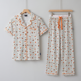 Conjunto de pijama de bambú «Checkered Bloom» para mujer Miffy, vista frontal