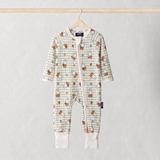 ZIPSTER x Miffy Bambus-Strampler „Checkered Bloom“, Vorderansicht